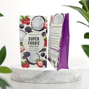 Borsa a fondo piatto con chiusura a <span class=keywords><strong>Zip</strong></span> stampata personalizzata con chiusura a <span class=keywords><strong>Zip</strong></span> a fondo piatto in alluminio per bagno con crema SPA e sale marino - Product Image 1