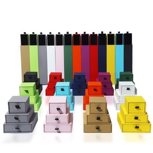 Eco Friendly Jewellery Box Personalized Custom logo Ring Necklace Earring Bracelet Packaging Cardboard Paper Drawer Jewelry Box - Product Image 1