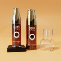 Flacon pompe airless double compartiment PETG de luxe 10ml+3ml, distributeur instantané pour sérum et poudre lyophilisée