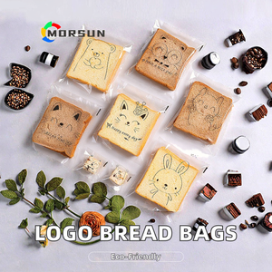 Sacs à pain transparents de qualité supérieure en PP de qualité alimentaire avec logo personnalisé, gaufrage, pour produits de boulangerie, gâteaux et sandwichs, avec fermeture éclair - Product Image 2