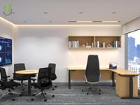 IULTRA moderne ergonomique en forme de L bureau électrique réglable en hauteur double moteurs Table assise-debout de luxe bureau debout électrique