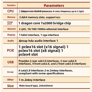 Placa de Desarrollo GGDX Chipboard <span class=keywords><strong>Loongson</strong></span> 3B6000, Plataforma de Computación de Alto Rendimiento, Prototipado de Hardware - Product Image 3