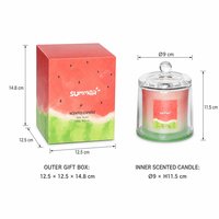 Bougie parfumée artisanale en cire de soja de 150g avec parfum fruité, en coffret cadeau, un essentiel bien-être pour la maison