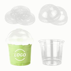 Vasos Desechables Transparentes de PET de Pared Simple para Té de Burbujas, 360ml/500ml/600ml/700ml con Tapas para Bebidas Frías - Product Image 3