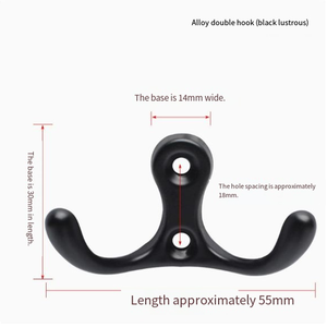 <span class=keywords><strong>Gancio</strong></span> appendiabiti doppio in stile europeo, nero anticato, modello solido, per porta, a basso prezzo, all'ingrosso - Product Image 5