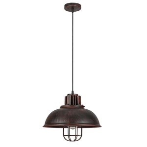 Lampadario con attacco 1xE27 in rame ossidato, dimensioni 33x33 cm, ideale per illuminazione decorativa e per creare ambienti accoglienti. - Product Image 1