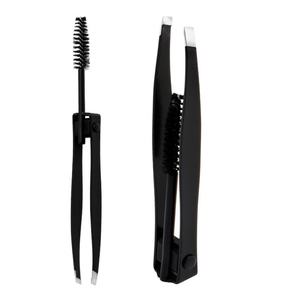 Pince à épiler pour sourcils Pinky Leem, vente en gros personnalisée, logo privé, pince à épiler pour sourcils en métal épais noir et rose, acier inoxydable - Product Image 4