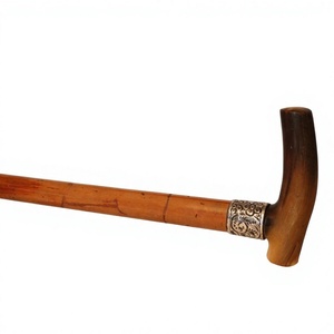 Bâton de randonnée en corne de buffle naturelle, taille personnalisable, manche poli, écologique, haute qualité, couleur naturelle - Product Image 1