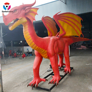 Dragon occidental rouge personnalisé de grande taille modèle de ptérosaure animatronique parc de dinosaures volants pour enfants scènes d'aéroport d'affichage intérieur - Product Image 6
