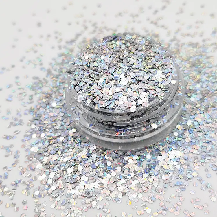 2020ใหม่มาถึงSprinklesโพลีเอสเตอร์Glitter Holographic Sliver Glitterกับตัวทำละลายความต้านทานGlitter