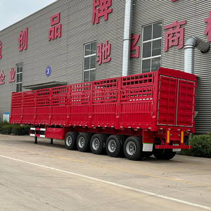 Semi-remorque à ridelles en acier à 5 essieux pour le <span class=keywords><strong>transport</strong></span> de marchandises en vrac, capacité maximale de 60 tonnes, <span class=keywords><strong>prix</strong></span> usine, à vendre - Product Image 6