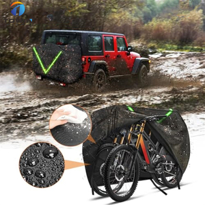 Accessoires <span class=keywords><strong>de</strong></span> caravanes et <span class=keywords><strong>de</strong></span> camping-cars Design réfléchissant <span class=keywords><strong>Housse</strong></span> <span class=keywords><strong>de</strong></span> <span class=keywords><strong>protection</strong></span> <span class=keywords><strong>de</strong></span> vélo noire pour <span class=keywords><strong>2</strong></span> <span class=keywords><strong>vélos</strong></span> avec poche coulissante - Product Image 2