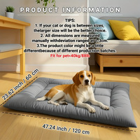 Tapis orthopédique pour chien prêt à être expédié, protection de la colonne vertébrale, résistant aux rayures, rembourré épais, lavable, gris, pour grands chiens