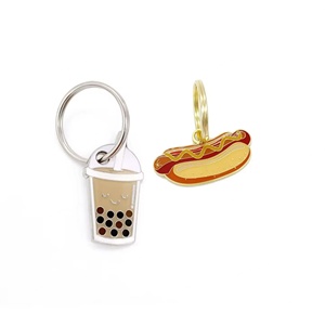 Porte-clés en métal émaillé souple, en alliage de zinc, étanche, de haute qualité, gravé, avec logo personnalisé, en forme d'animal de dessin animé, vente en gros - Product Image 3