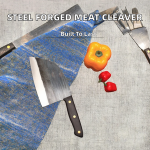 Cuchillo de Chef Serbio N M Cleaver de Acero con Alto Contenido de Carbono de 6.7 Pulgadas, Mango de Madera para Mano Derecha, para Cocina Doméstica - Product Image 2