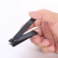 Coupe-ongles noir en acier inoxydable, ciseaux épais, pince à ongles, coupe-ongles professionnel pour manucure et nail art