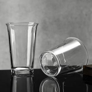 Restaurant chinois cuisine utiliser en forme <span class=keywords><strong>de</strong></span> V 400ml plaine blanc Sublimation boisson tasse Vasos <span class=keywords><strong>eau</strong></span> potable verre verres bouteilles en verre - Product Image 1