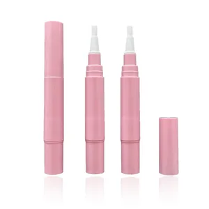 4ml Makeup Accessories Tube Container Lip Gloss Cuticle Oil Nail Polish Empty Twist Pen Pink Applicator Cosmetics Plastic Bottle