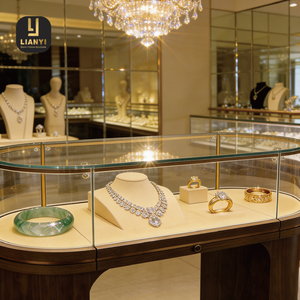 High Traffic Mall Jewelry <b>Showcase</b> Custom Durable Construction with Enhanced Lighting for Maximum Visual Impact ODM - Product Image 4
