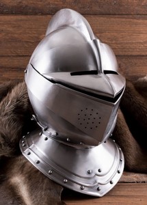 Casque de Chevalier Médiéval en Acier, Époque Renaissance, Début du XVIe Siècle, Coiffe Historique de Style Européen - Product Image 6