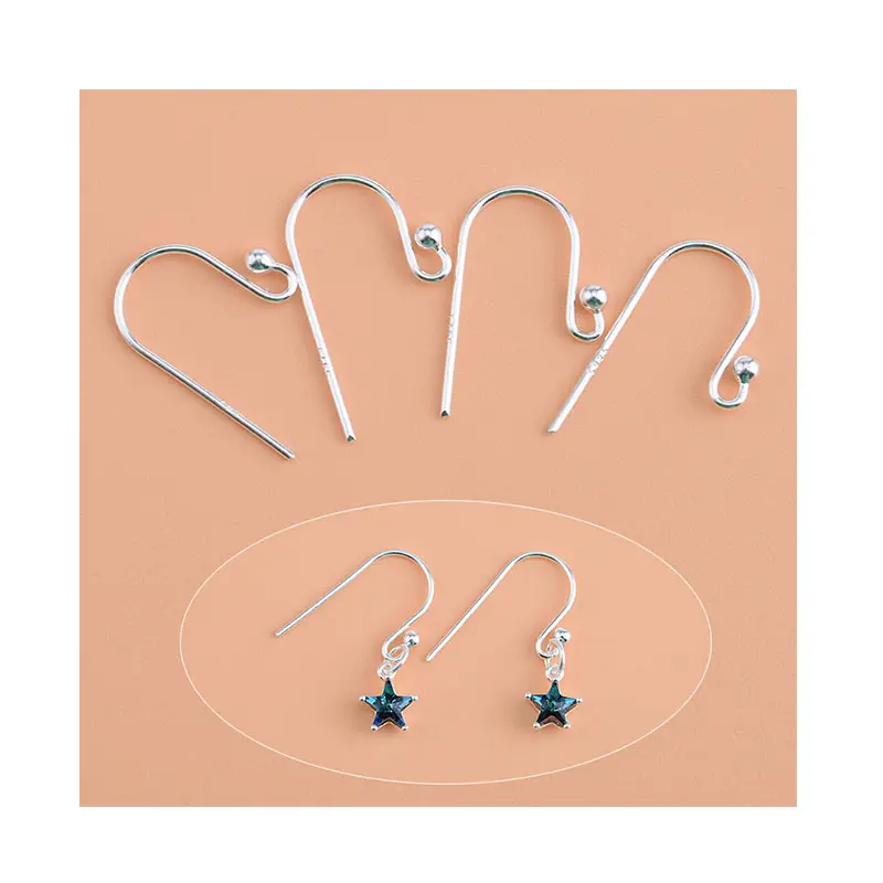 925 sterling silver DIY Jewelry accessory S925 earring hook to make earrings sterling silver ear hooks