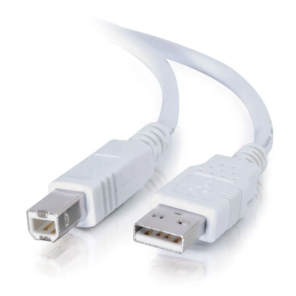 Câble d'imprimante USB 2.0 couleur blanche
