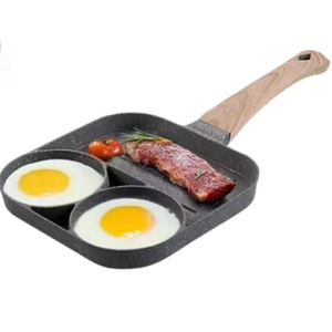 Non-Stick Coated 4-Cup Frying <b>Pan</b> With Wooden Handle Aluminum Cookware <b>Induction</b> Non-stick Frypan - Product Image 1