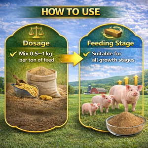 Promotor del Crecimiento de Cerdos, Probióticos Naturales que Reducen la <span class=keywords><strong>Diarrea</strong></span> y Mejoran la Absorción de Nutrientes en Suplementos para el Crecimiento Porcino - Product Image 5