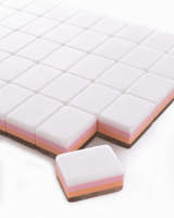 4-laags Amerikaanse Mahjongset met acrylrekken en roségouden glittertegels voor moderne sociale gameavonden