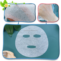 Feuille de masque facial personnalisable DIY jetable en fibre de Tencel à texture gaufrée, anti-brillance, en tissu sec, matière première pour soins de la peau