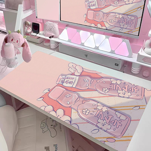 แผ่นรองเมาส์เกมมิ่ง XXL สีชมพูน่ารัก ดีไซน์สวยงาม สำหรับการสั่งซื้อจำนวนมาก ป้องกันการเลื่อนหลุด เหมาะสำหรับประเทศเนเธอร์แลนด์ - Product Image 1