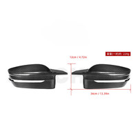 Pieza de tuning específica para vehículos BMW Serie 2 de dos puertas G42 M4 Bull Horn Edition, cubierta de espejo lateral de fibra de carbono.
