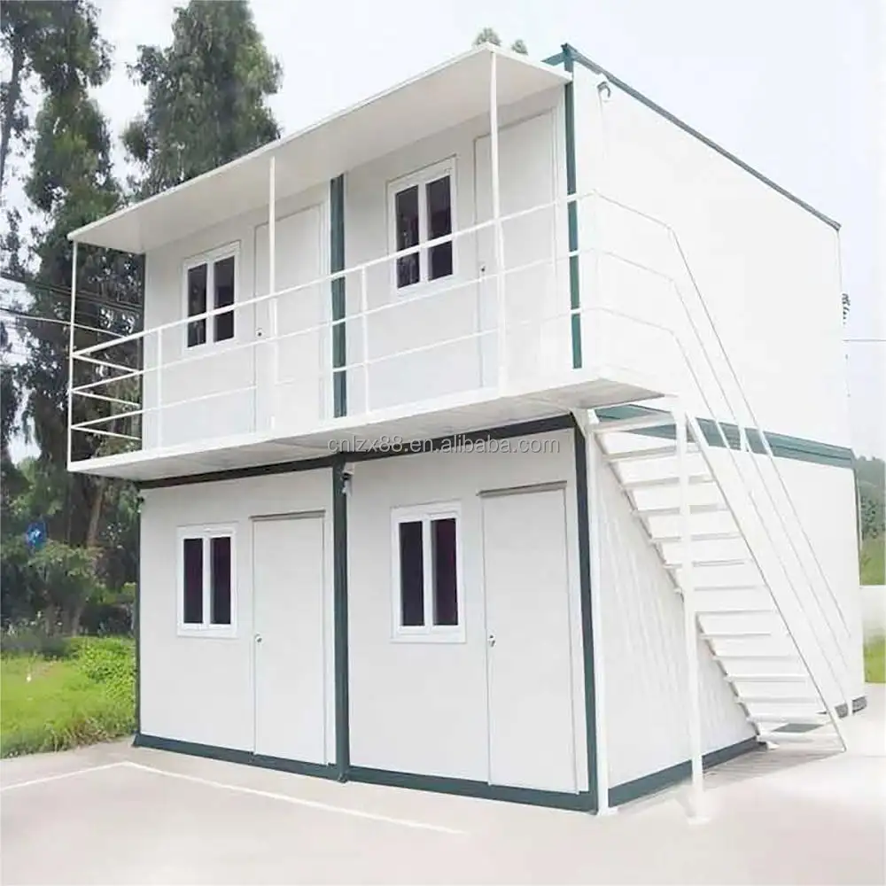 2024 OEM perumahan Modern paket datar dapat dilepas desain rumah Prefab rumah Villa kontainer rumah prefabrikasi tahan angin