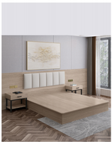 Meubles d'hôtel de haute qualité et bon marché, lit queen-size, cadre de lit queen-size avec tête de lit