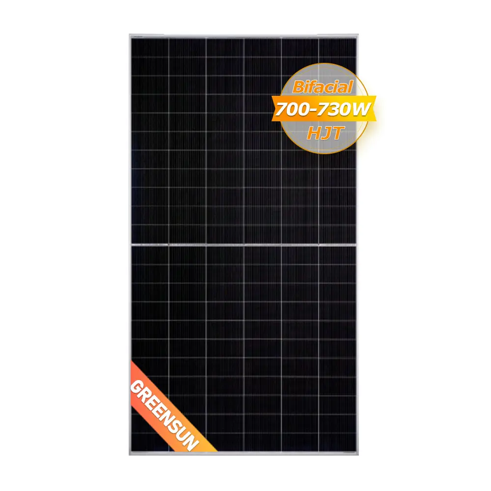 Hjt N loại hai mặt kính kép Monocrystalline Tấm Pin Mặt Trời nửa tế bào 700W 710W 720W 730W bảng điều khiển năng lượng mặt trời