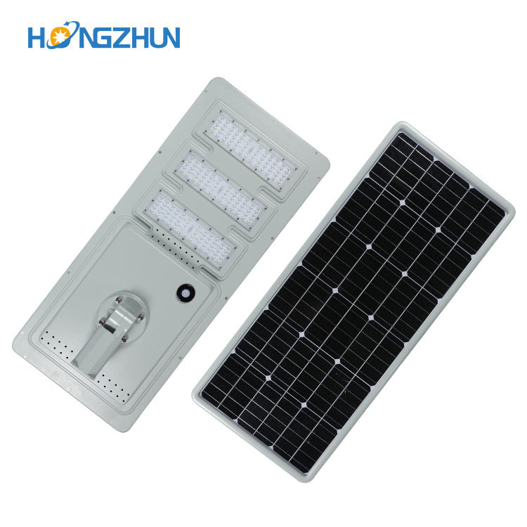 Alto lumen ip66 impermeable al aire libre 40 60 120 de 180 vatios integrado en una farola led solar