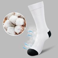 Vente chaude Personnalisé Uni Blanc Polyester Coton Sublimé Chaussette Vierge Chaussettes D'impression De Sublimation Personnalisées