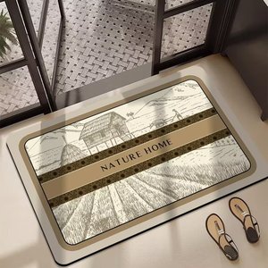 Tapis de sol en terre de diatomée Yongjin Nature Home, antidérapant, absorbant l'eau, séchage rapide, 38x58cm, 48x78cm, 58x88cm - Product Image 2