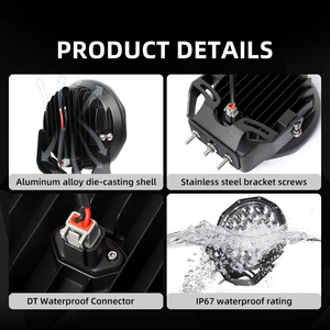 Faro LED Redondo de Alta Potencia de 105W y 7 Pulgadas, Luz Blanca para Conducción Todoterreno, SUV, ATV, Camioneta, Barra Protectora Delantera - Product Image 2
