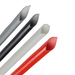 <span class=keywords><strong>Tube</strong></span> flexible à hautes températures résistant à la chaleur de fibre de verre de <span class=keywords><strong>silicone</strong></span> d'isolation de diverse tension - Product Image 1