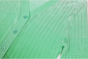 Aimeisi ชุดเดรสแฟชั่น2ชิ้นแบบลำลองผ้าถักไล่ระดับสีชุดคาร์ดิแกนสเวตเตอร์ถักสำหรับผู้หญิงสองชิ้น - Product Image 3