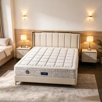 Matelas à ressorts ensachés sur mesure OEM, taille King, avec double surmatelas en mousse à mémoire de forme, compressé et roulé