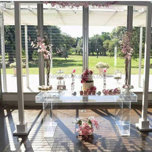 Wedding Supply Rectangle <strong>Clear</strong> Acrylic Dining Party <strong>Tables</strong> - Product Image 2