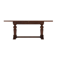 Table de salle à manger en bois massif, rectangulaire et extensible