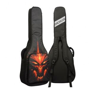 Fábrica con certificación BSCI, suministro de fábrica, funda para ukelele estilo rock, personalizable, de doble asa, portátil, impermeable, de tela Oxford, con acolchado de algodón perlado de 8 mm. - Product Image 2