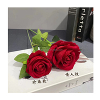 Bouquet de roses artificielles en soie, 100/lot, fausses fleurs, pour décorer la maison, pour un mariage