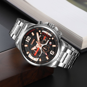 Montre de luxe OEM fabriquée en Chine, en acier inoxydable, alliage, quartz, verre saphir, boîte cadeau, mode, affaires, <span class=keywords><strong>CHENLONG</strong></span>, étanche 3BAR - Product Image 4