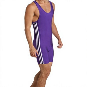 Traje de Lucha Libre Antideslizante de Spandex/Poliéster de 320g, Sublimación Frontal Personalizada, Servicio OEM para Hombres Adultos - Product Image 1