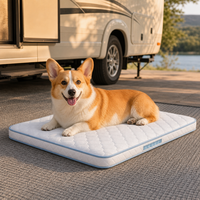 Matelas d'extérieur Golden Hour pour petits et moyens chiens, avec ressorts ensachés et couche de soutien en coton rigide, lit de repos pour auvent de camping-car