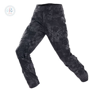 남성용 내구성 통기성 방수 다중 포켓 카모 전술 카고 팬츠 무릎 패드 포함 작업복 야외 사냥 패턴 - Product Image 3